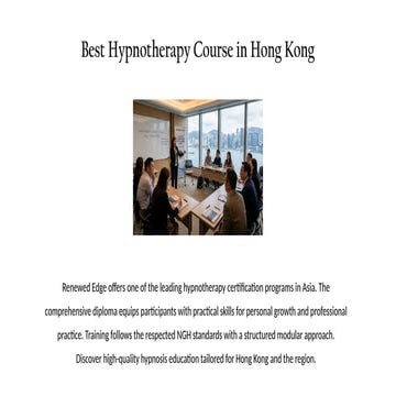 Best Hypnotherapy Course: Guide to Training Programs | PPTX