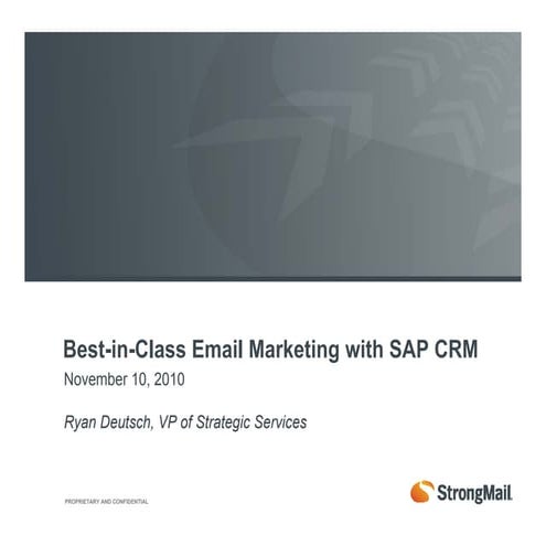 Best in class email marketing with sap crm