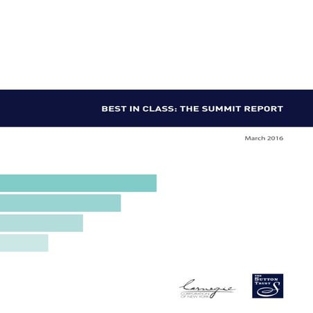 The Sutton Trust's Best in Class Summit - April 2016