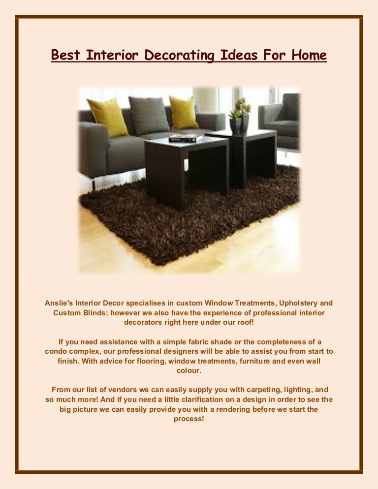 Best Interior Decorating Ideas For Home