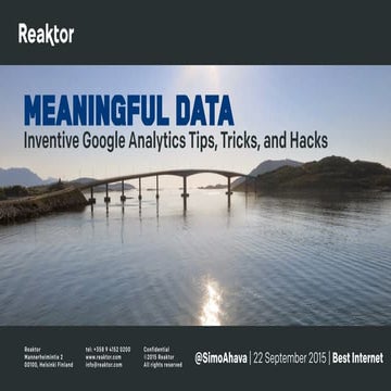 Meaningful Data - Best Internet Conference 2015 (Lithuania)