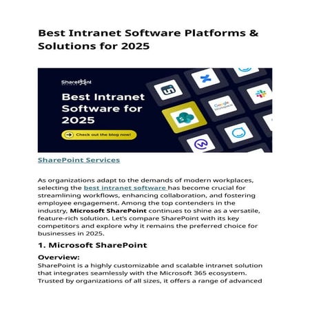 Best Intranet Software Platforms & Solutions for 2025