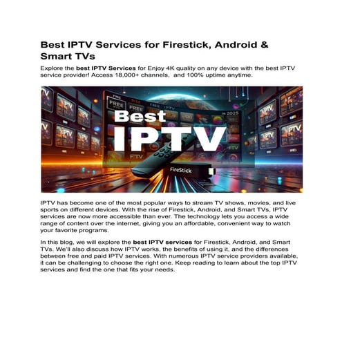 Best IPTV Services for Firestick, Android & Smart TVs.pdf