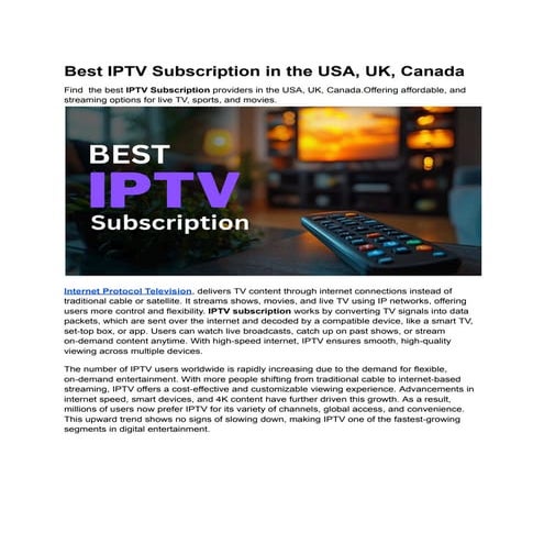 Best IPTV Subscription in the USA, UK, Canada & Worldwide.pdf