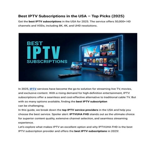 Best IPTV Subscriptions in the USA – Top Picks (2025) (2).pdf