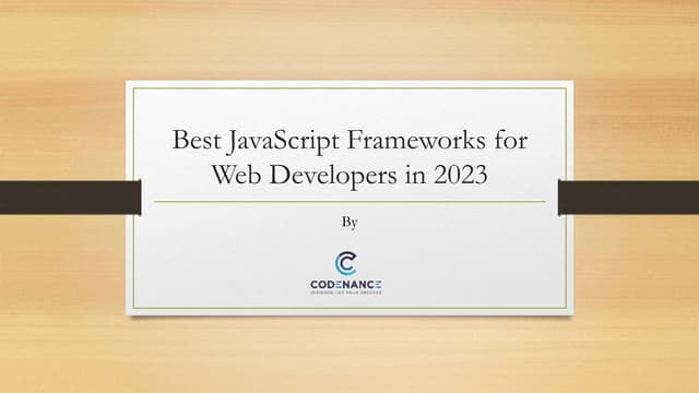Best JavaScript Frameworks for Web Development in 2023.pptx