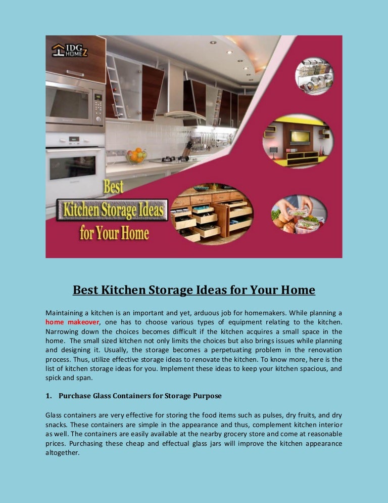 Best Kitchen Storage Ideas For Your Home