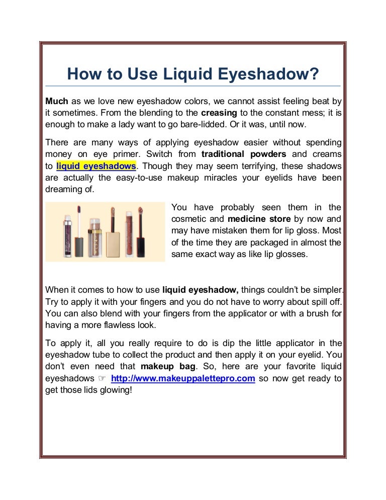 best liquid eyeshadow