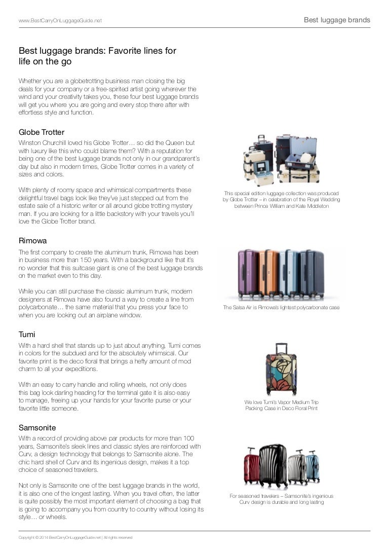 best luggage brands for business travel