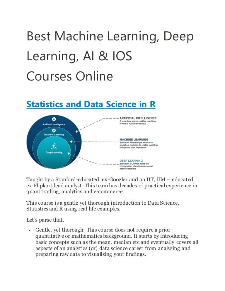 best machine learning techniques