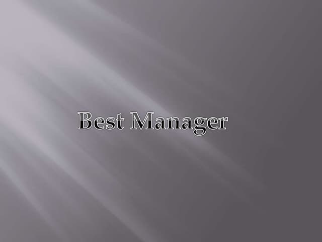 Best manager competition | DOCX