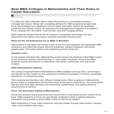 Best MBA Colleges in Maharashtra and Their Roles in Career Education.pdf