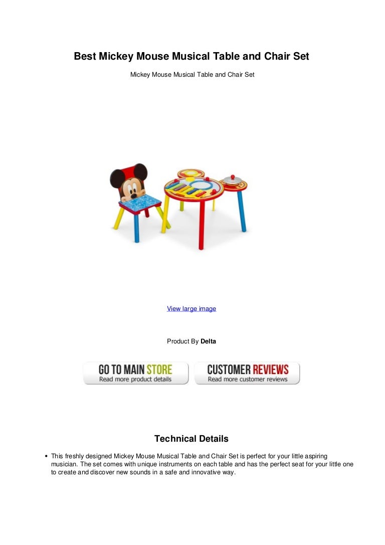 Best mickey mouse musical table and chair set Best mickey mouse musical table and chair set