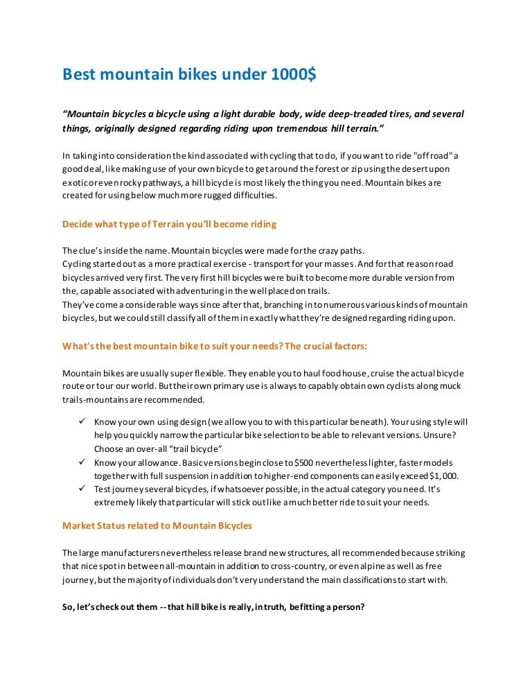 best mountain bike for desert riding