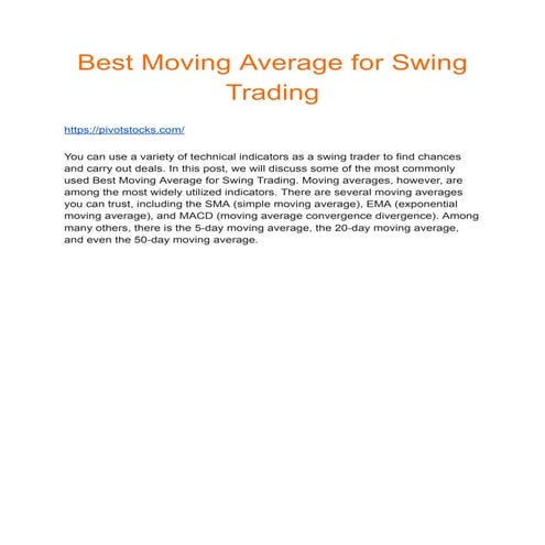 Best Moving Average for Swing Trading.pdf