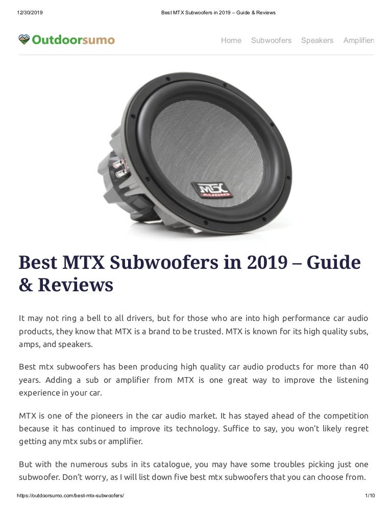 best 12 inch competition subwoofer