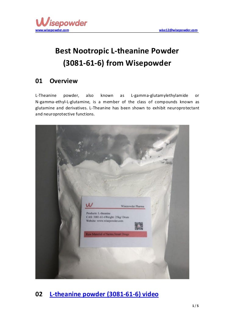 Best Nootropic L Theanine Powder 3081 61 6 From Wisepowder
