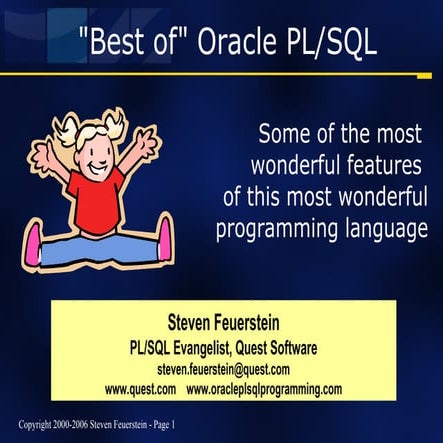 Best of Oracle PL/SQL | Wonderful Features | PPT