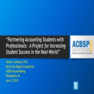 Partnering Accounting Students with Professionals