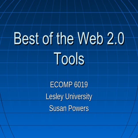 Best of the web 2.0 powerpoint