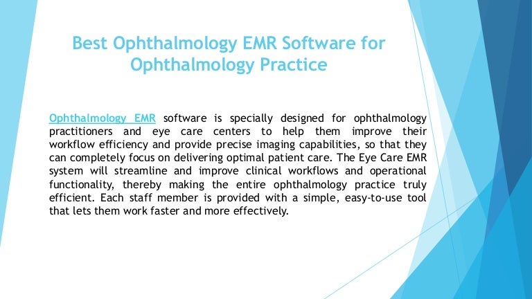 Best Ophthalmology EMR Software for Ophthalmology Practice