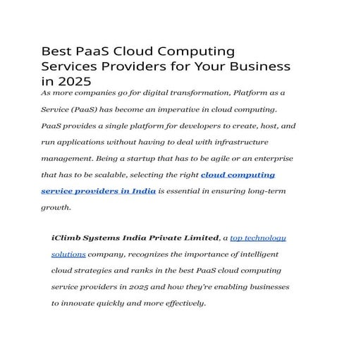 Best PaaS Cloud Computing Services Providers for Your Business in 2025.pptx