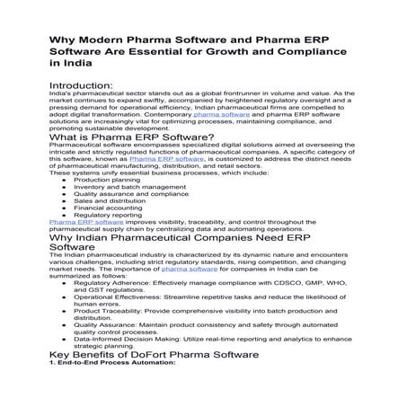 Best Pharma ERP Software in India | Advanced Pharma Software .docx
