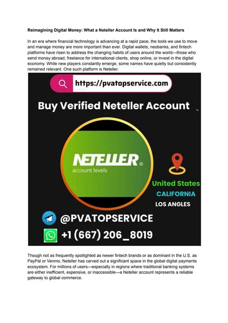 Best Places to Buy Verified Neteller Accounts for Personal ....pdf