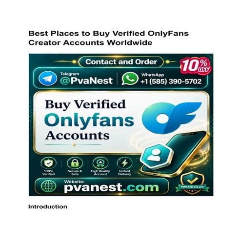 How Beginners Safely Buy Verified OnlyFans Creator Accounts | PDF