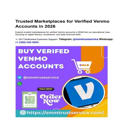 Trusted Marketplaces and Verified Venmo Accounts: Digital Finance ...