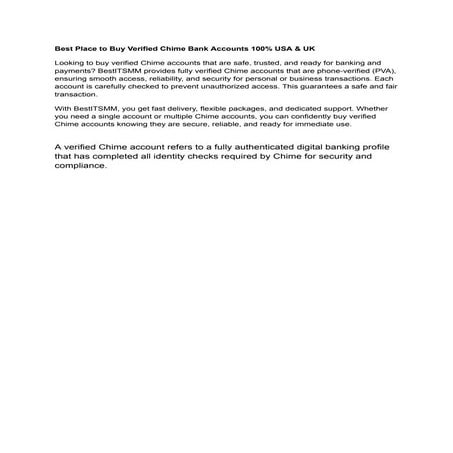 Best Place to Buy Verified Chime Bank Accounts 100% USA & UK.pdf