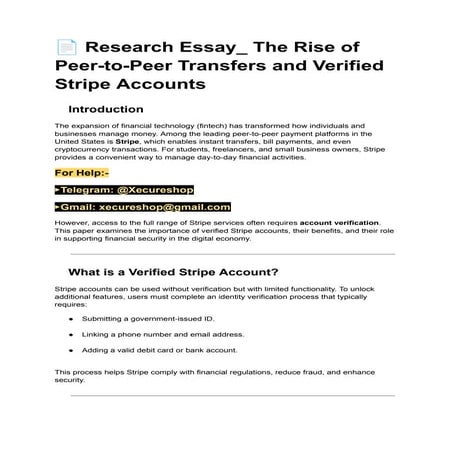 Best Place to Buy Verified Stripe Accounts