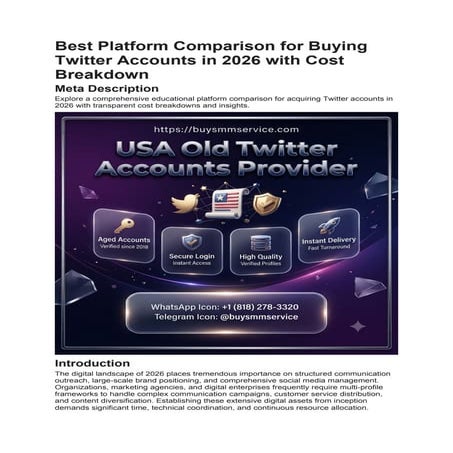 Best Platform Comparison for Buy Twitter Accounts in 2026 with Cost ...