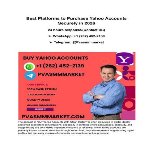 Comprehensive Guide to Buying and Managing Yahoo Accounts with Clean ...