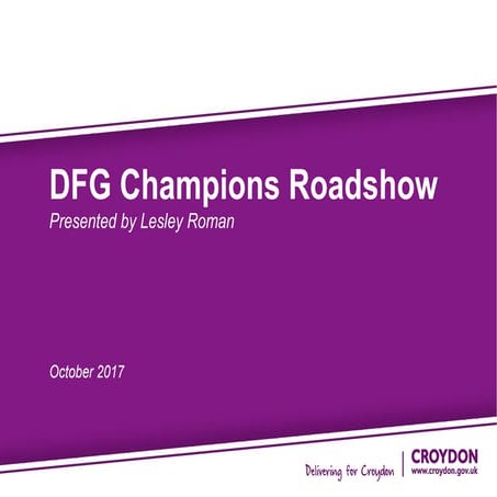 DFG Good Practice - Croydon Staying Put