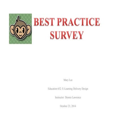 Test and Survey mary Lee