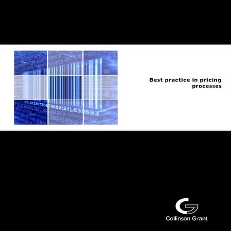 Best practice in pricing processes