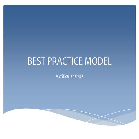 Best practice model