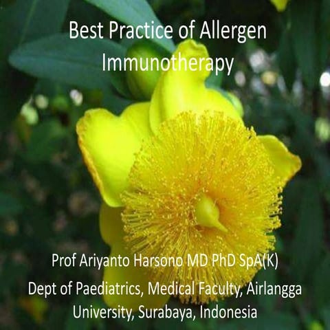 Best practice of Allergen Immunotherapy
