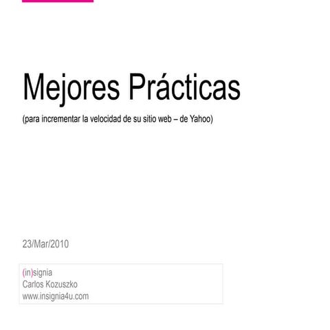 Web Performance Best Practices