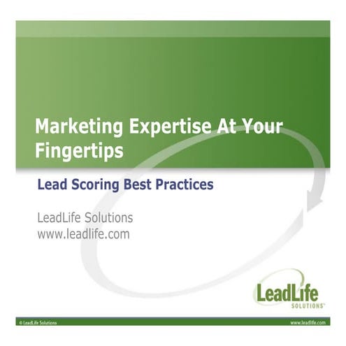 Best Practices: Lead Scoring