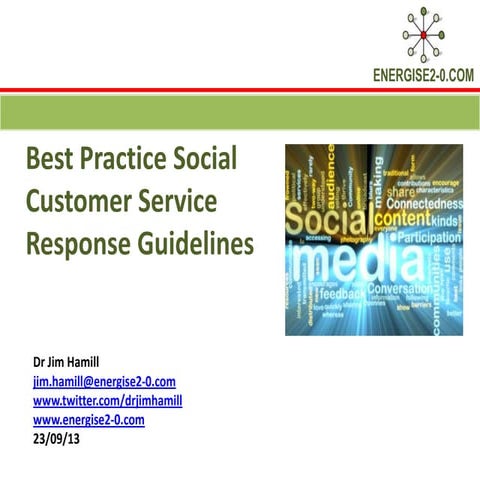 Best Practice Social Customer Service Response Guidelines