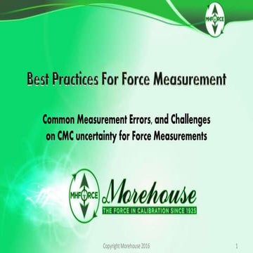 Force Measurement - Best load cell calibration practices 