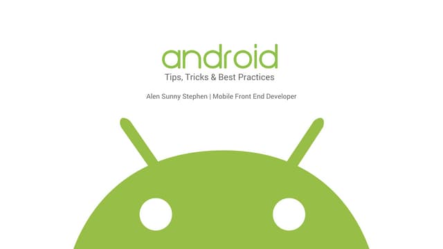 Best Practices for Android UI by RapidValue Solutions