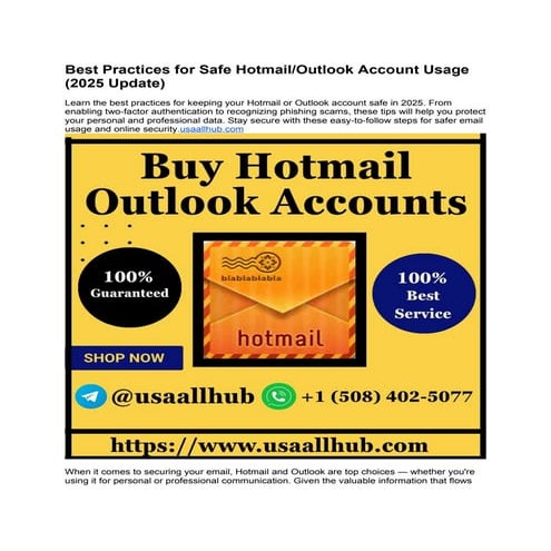 Best practices for buying Hotmail Outlook accounts safely.docx