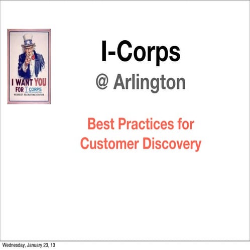 Best practices for customer discovery