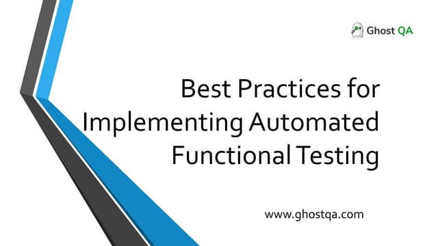 Best Practices for Implementing Automated Functional Testing