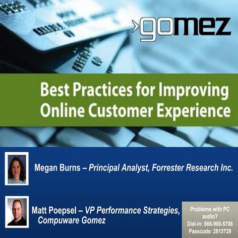 Webinar:  Best practices for improving online experiences  