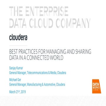 Best Practices for Managing and Sharing Data in a Connected World
