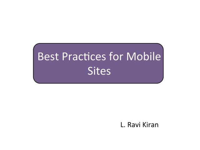 Best practices for_mobile_site